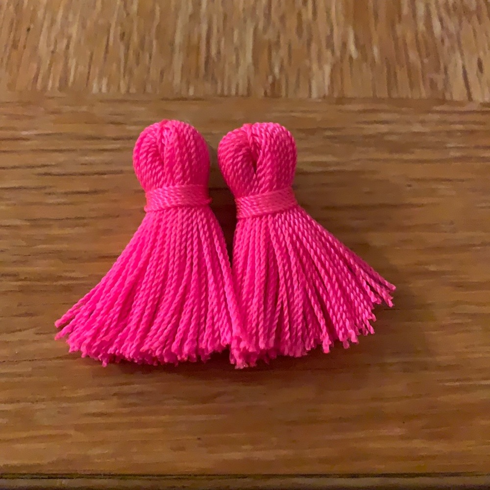 Pink Tassel Earrings